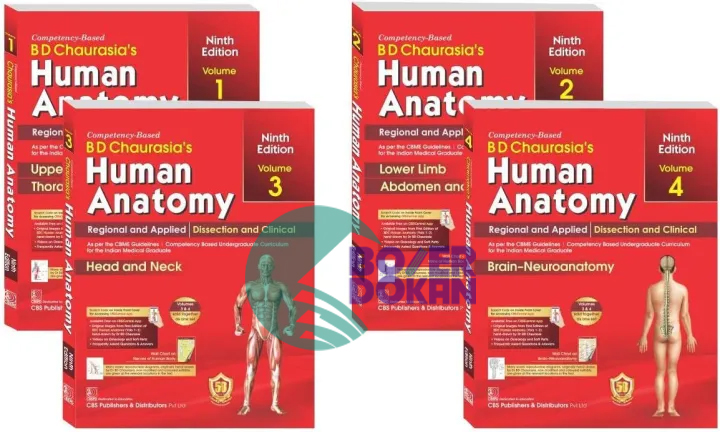 B D CHAURASIA'S HUMAN ANATOMY 9th Ed, 4 Volume Set B.D. CHAURASIA and Krishna Garg Ninth Edition